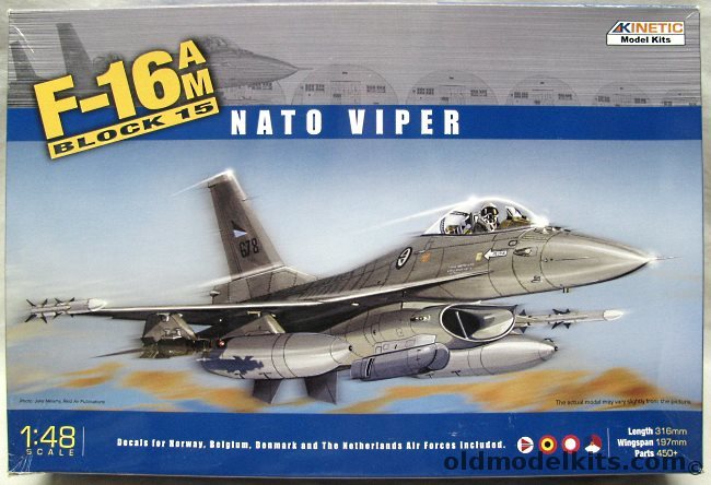 Kinetic 1/48 F-16AM Block 15 NATO Viper (Fighting Falcon) - Norway / Belgium / Denmark / Netherlands, K48002 plastic model kit